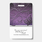 Hübscher Glitzer Beruflich CNA Nurse Foto Name Ausweis (Rückseite)