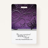 Hübscher Glitzer Beruflich CNA Nurse Foto Name Ausweis (Rückseite)