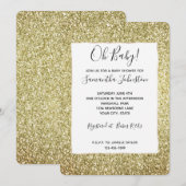 Hübscher Glitzer Einladung (Vorne/Hinten)