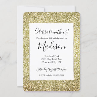 Hübscher Glitzer Einladung