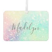 Hübscher Glitzer Holographic Iridescent Girl Autolufterfrischer (Rückseite)