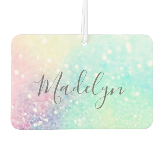 Hübscher Glitzer Holographic Iridescent Girl Autolufterfrischer (Rückseite)