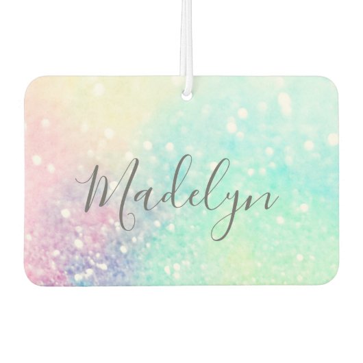 Hübscher Glitzer Holographic Iridescent Girl Autolufterfrischer (Vorderseite)