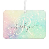 Hübscher Glitzer Holographic Iridescent Girl Autolufterfrischer (Rückseite)