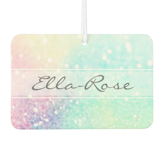 Hübscher Glitzer Holographic Iridescent Girl Autolufterfrischer (Vorderseite)