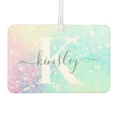 Hübscher Glitzer Holographic Iridescent Girl Autolufterfrischer (Rückseite)