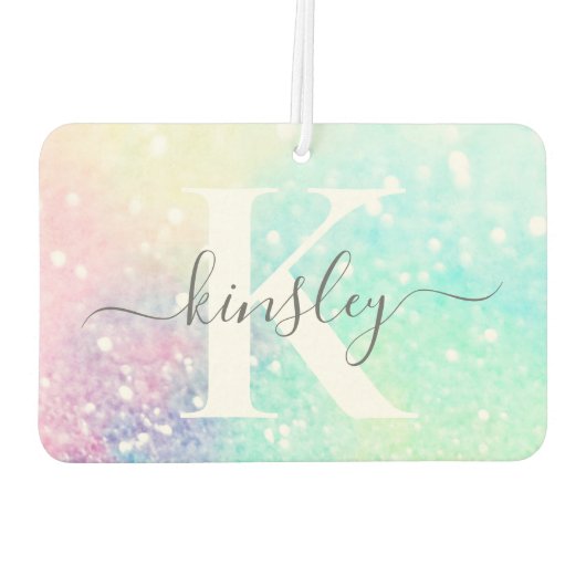 Hübscher Glitzer Holographic Iridescent Girl Autolufterfrischer (Rückseite)