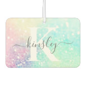 Hübscher Glitzer Holographic Iridescent Girl Autolufterfrischer (Vorderseite)