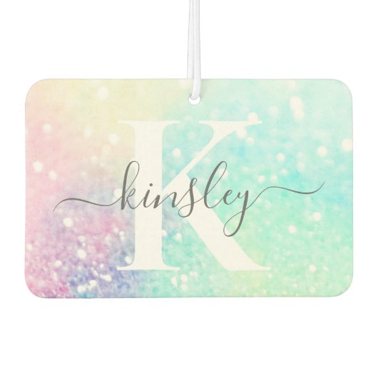 Hübscher Glitzer Holographic Iridescent Girl Autolufterfrischer (Vorderseite)