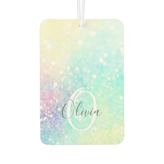 Hübscher Glitzer Holographic Iridescent Girl Autolufterfrischer (Rückseite)