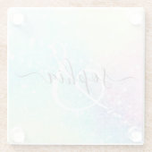 Hübscher Glitzer Holographic Iridescent Girl Glasuntersetzer (Rückseite)