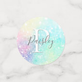 Hübscher Glitzer Holographic Iridescent Girl Konfetti (Klein Vorderseite)