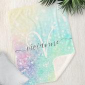 Hübscher Glitzer Holographic Iridescent Girl Sherpadecke