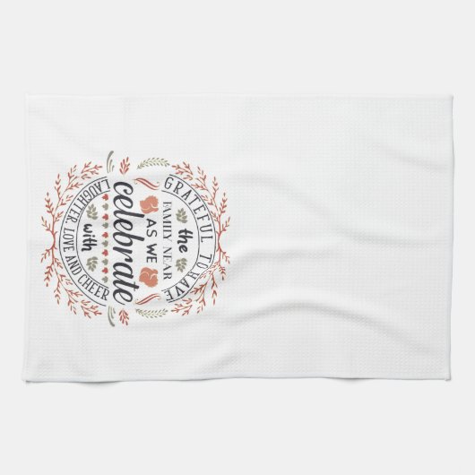 Hübscher glücklicher Herbst Dankbarkeit Geschirrtuch (Horizontal)