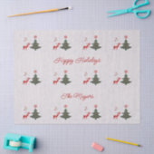 Hübscher glücklicher Urlaub Weihnachtsbaum und Hir Seidenpapier (Basteln)