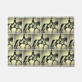 Hübscher Gold Dressurreiter Fußmatte (Vorderseite)