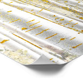 Hübscher Goldbrushed-Weißwald Poster (Ecke)