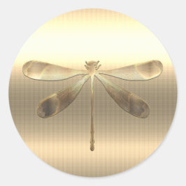 Hübscher Golddrachenflieger Runder Aufkleber