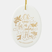 Hübscher Goldstift | Oh Komm, Lass uns Adore | Nam Keramik Ornament (Vorne)