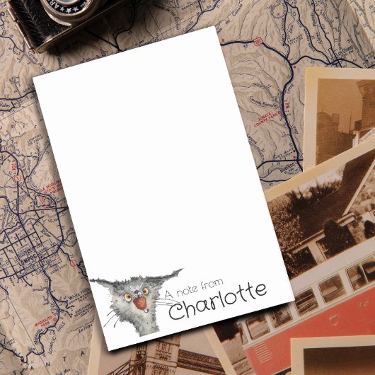 Hübscher Graue Cartoon Post-it Klebezettel