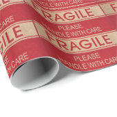 Hübscher Griff mit Sorgfalt, zerbrechliches Zeiche Geschenkpapier (Rolleneckpunkt)