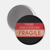 Hübscher Griff mit Sorgfalt, zerbrechliches Zeiche Magnet (Vorderseite/Rückseite)