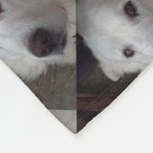 Hübscher große Pyrenäen-Hund Fleecedecke (Ecke)