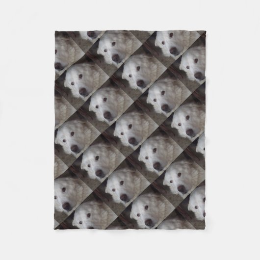 Hübscher große Pyrenäen-Hund Fleecedecke (Vorderseite)