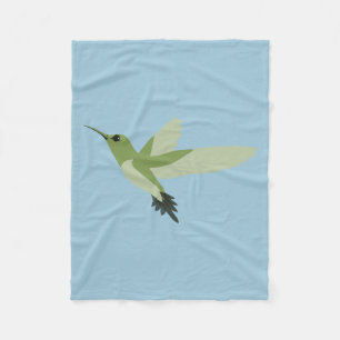 Hübscher grüner Kolibri Fleecedecke