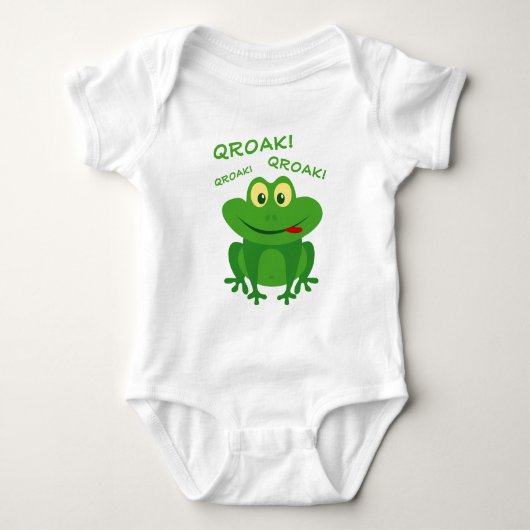 Hübscher Grünkrautfrosch Baby Strampler (Vorderseite)
