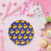 Hübscher Gummi Enten Gelber Duckie Farm Tierpark L Pappteller (Party)