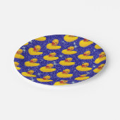 Hübscher Gummi Enten Gelber Duckie Farm Tierpark L Pappteller (Schrägansicht)