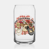 Hübscher Hähnchenbauernhof Dosenglas (Rückseite)