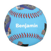 Hübscher Hai beim Fernsehen Cartoon Baseball (Vorderseite)