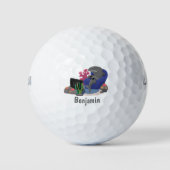 Hübscher Hai beim Fernsehen Cartoon Golfball (Vorderseite)