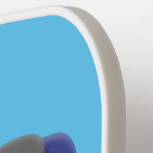 Hübscher Hai beim Fernsehen Cartoon Pickleball Schläger (Linke Seite)