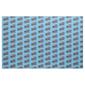 Hübscher Hai beim Fernsehen Cartoon Stoff (Fat Quarter (45,7 x 55,9 cm))