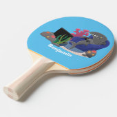 Hübscher Hai beim Fernsehen Cartoon Tischtennis Schläger (Vorderseite)