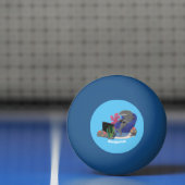 Hübscher Hai beim Fernsehen Cartoon Tischtennisball (Netto)