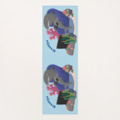 Hübscher Hai beim Fernsehen Cartoon Yogamatte (Vorderseite)