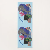 Hübscher Hai beim Fernsehen Cartoon Yogamatte (Rückseite)