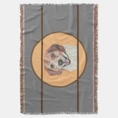 Hübscher handgezogener Beagle Baumwolldecke Decke (Vorderseite Vertikal)