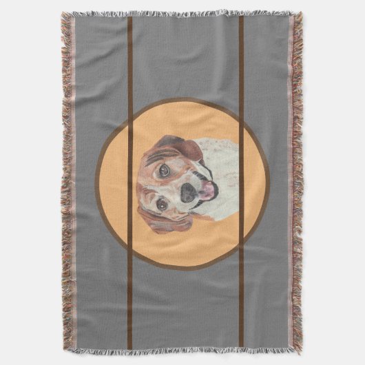 Hübscher handgezogener Beagle Baumwolldecke Decke (Vorderseite Vertikal)