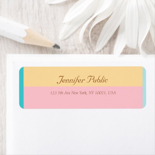 Hübscher Handschrift Name Farbige Rücksendeadresse (Insitu)