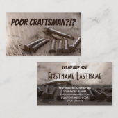 Hübscher Handwerker für schlechte Handwerker, Nage Visitenkarte (Vorne/Hinten)