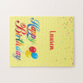 Hübscher Happy Birthday Balloons Puzzle (Horizontal)