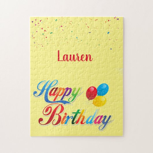 Hübscher Happy Birthday Balloons Puzzle (Vertikal)