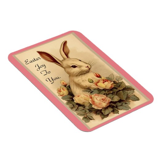 Hübscher Hase mit Blume mit flexibler Magnet (Rechte Seite)