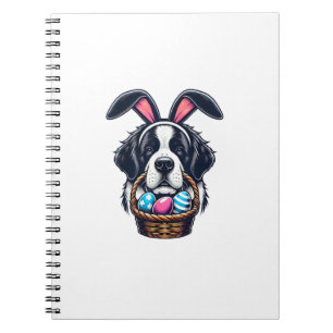 Hübscher Hase-Ohr-Saint-Bernard-Hund-Oster-Ei-Besi Notizblock
