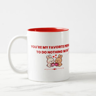 Hübscher Hase Valentinstag-Paar-Becher - Lieblings Zweifarbige Tasse